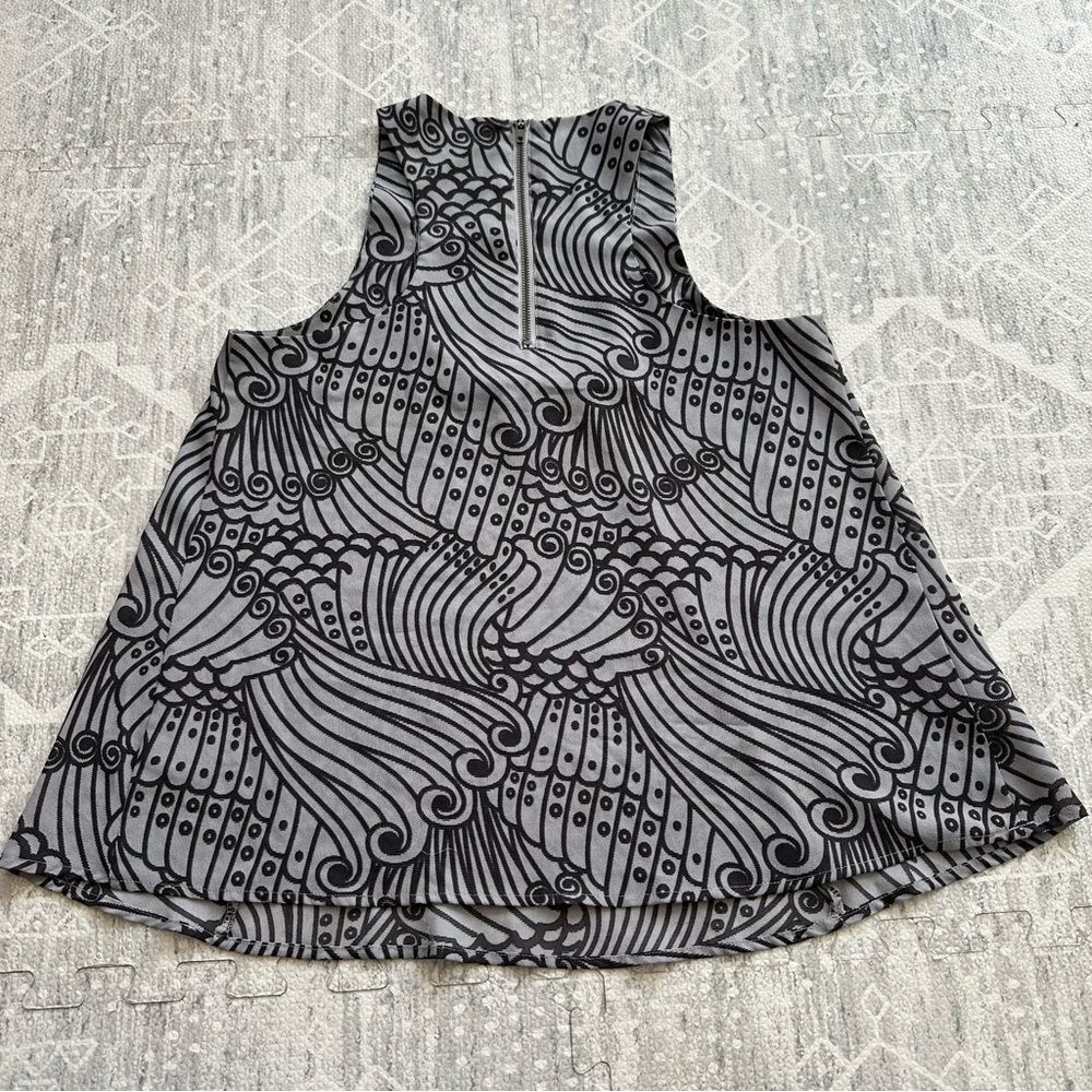 Forever 21 Beachy Wave Flowy Boho Tank Top Blouse with Zipper Back Size XS - Picture 9 of 11
